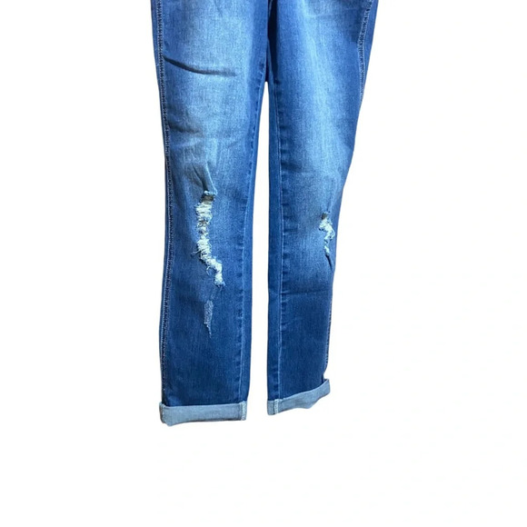 KanCan Cleo-Allie Distressed Denim Overalls KC5088M Size Small - Picture 10 of 14